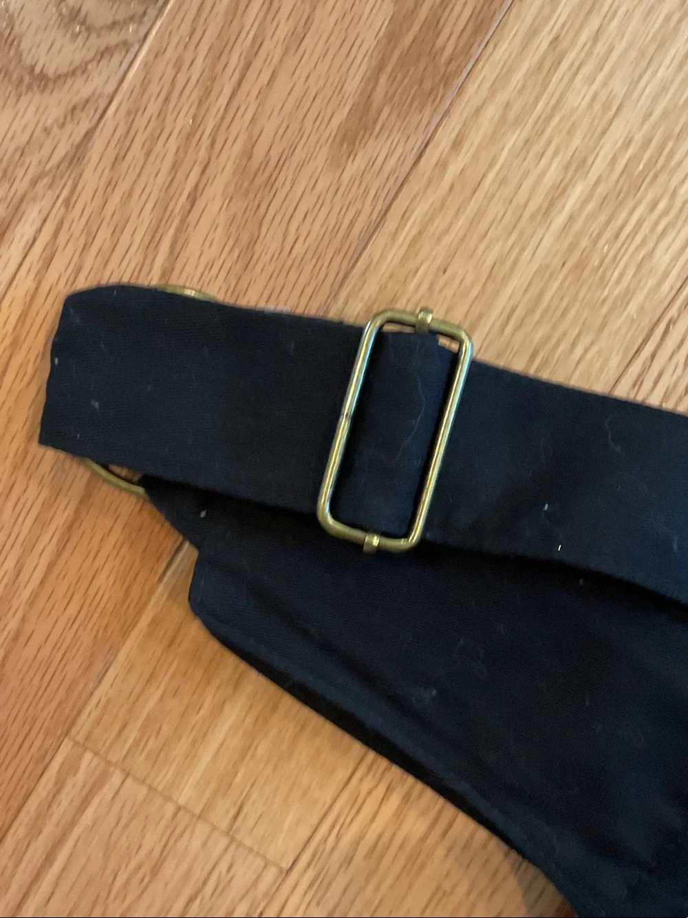 Renaissance Black Utility Hip Bag Studs Lace-Up Detail canvas - Picture 8 of 9